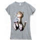 台灣自創品牌潮流T恤-可樂貓噴印T恤